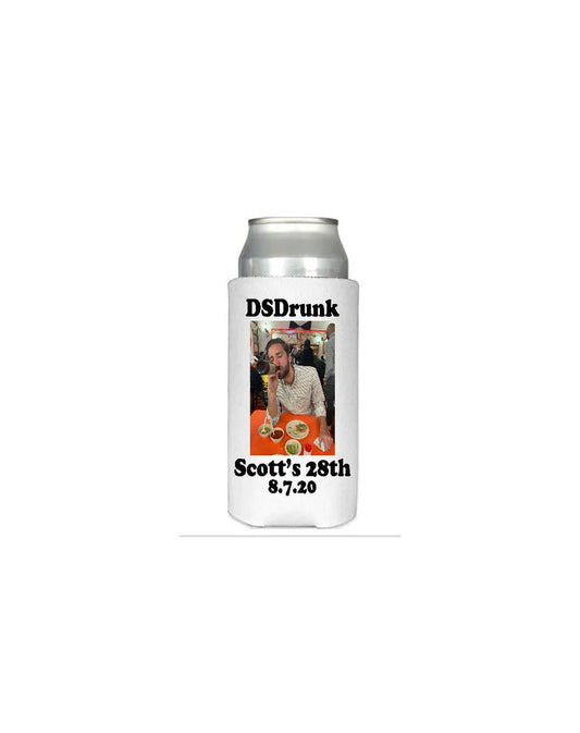 12 SLIM Personalized Can Coolers – Custom Photo Printed Insulated Can coolers - Beverage Cooler For Birthday/Bachelorette Party