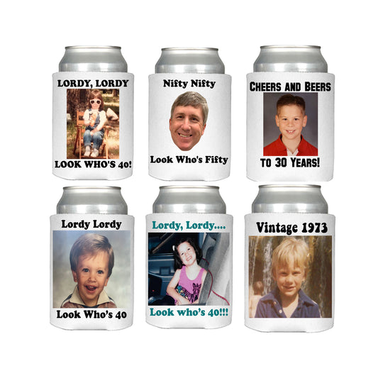 100 Personalized Can Coolers – Custom Photo Printed Insulated Can coolers - Beverage Cooler For Birthday/Bachelorette Party