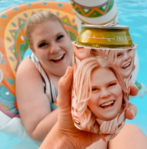 Personalized Face Neoprene Can Coolie